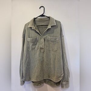 Aerie Popover Polo Sweatshirt